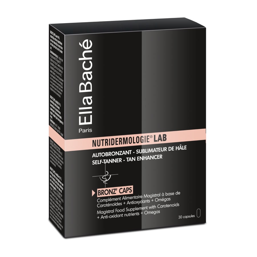 Захист шкіри, активація та пролонгація засмаги Ella Bache Nutridermologie Lab Bronz'Caps Self-Tanner Tan Enhahcer, 30 капсул